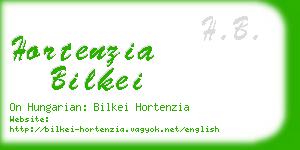 hortenzia bilkei business card